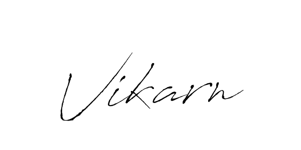 Make a beautiful signature design for name Vikarn. With this signature (Antro_Vectra) style, you can create a handwritten signature for free. Vikarn signature style 6 images and pictures png