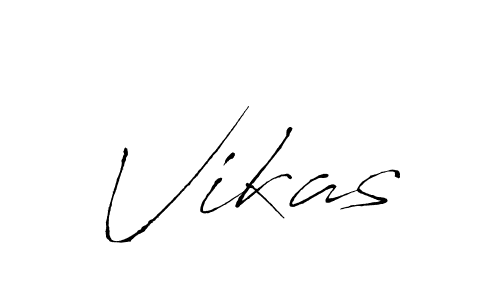 Design your own signature with our free online signature maker. With this signature software, you can create a handwritten (Antro_Vectra) signature for name Vikas. Vikas signature style 6 images and pictures png