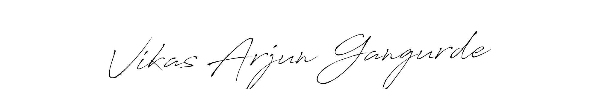 Make a beautiful signature design for name Vikas Arjun Gangurde. With this signature (Antro_Vectra) style, you can create a handwritten signature for free. Vikas Arjun Gangurde signature style 6 images and pictures png