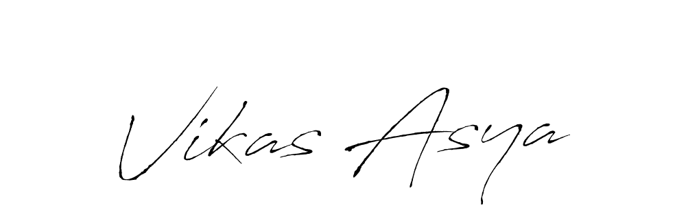 How to make Vikas Asya name signature. Use Antro_Vectra style for creating short signs online. This is the latest handwritten sign. Vikas Asya signature style 6 images and pictures png