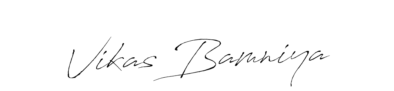 Design your own signature with our free online signature maker. With this signature software, you can create a handwritten (Antro_Vectra) signature for name Vikas Bamniya. Vikas Bamniya signature style 6 images and pictures png