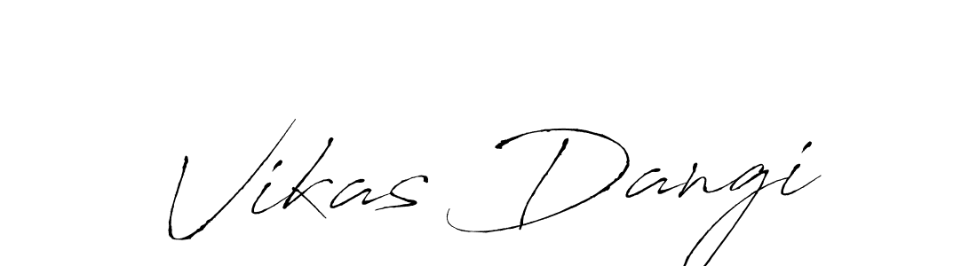 Design your own signature with our free online signature maker. With this signature software, you can create a handwritten (Antro_Vectra) signature for name Vikas Dangi. Vikas Dangi signature style 6 images and pictures png