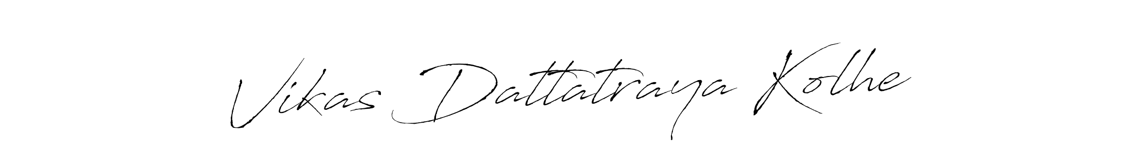 Create a beautiful signature design for name Vikas Dattatraya Kolhe. With this signature (Antro_Vectra) fonts, you can make a handwritten signature for free. Vikas Dattatraya Kolhe signature style 6 images and pictures png