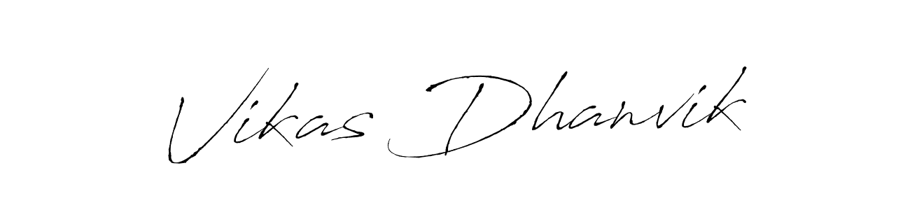 Vikas Dhanvik stylish signature style. Best Handwritten Sign (Antro_Vectra) for my name. Handwritten Signature Collection Ideas for my name Vikas Dhanvik. Vikas Dhanvik signature style 6 images and pictures png