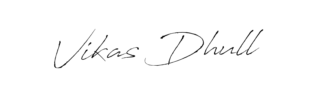 Vikas Dhull stylish signature style. Best Handwritten Sign (Antro_Vectra) for my name. Handwritten Signature Collection Ideas for my name Vikas Dhull. Vikas Dhull signature style 6 images and pictures png