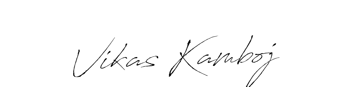 Make a beautiful signature design for name Vikas Kamboj. With this signature (Antro_Vectra) style, you can create a handwritten signature for free. Vikas Kamboj signature style 6 images and pictures png