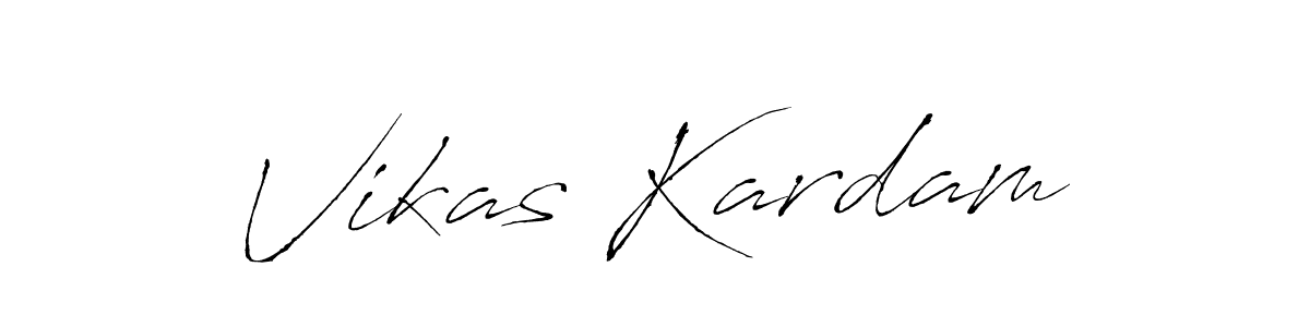 Design your own signature with our free online signature maker. With this signature software, you can create a handwritten (Antro_Vectra) signature for name Vikas Kardam. Vikas Kardam signature style 6 images and pictures png