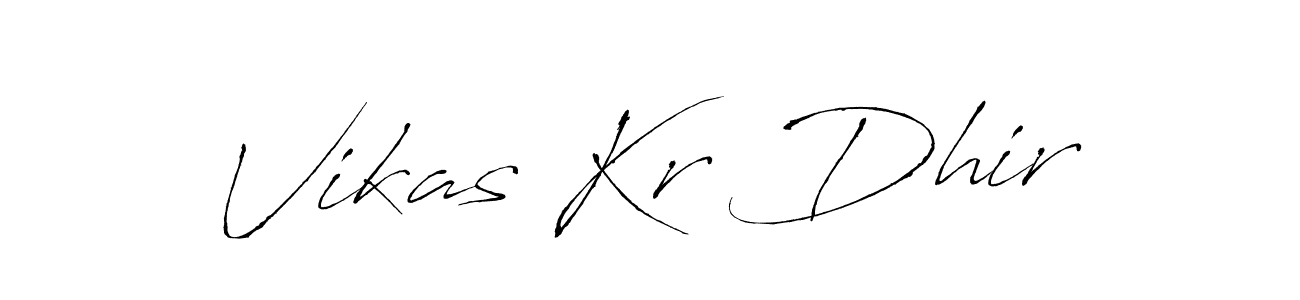 Create a beautiful signature design for name Vikas Kr Dhir. With this signature (Antro_Vectra) fonts, you can make a handwritten signature for free. Vikas Kr Dhir signature style 6 images and pictures png