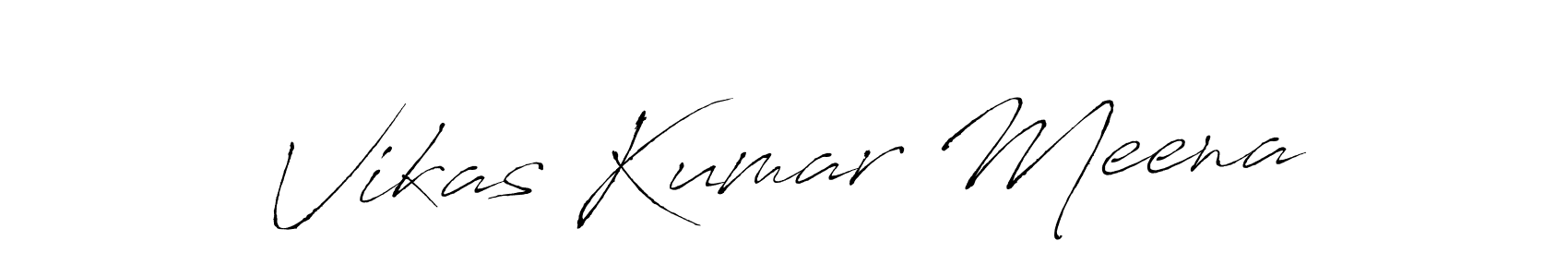 Antro_Vectra is a professional signature style that is perfect for those who want to add a touch of class to their signature. It is also a great choice for those who want to make their signature more unique. Get Vikas Kumar Meena name to fancy signature for free. Vikas Kumar Meena signature style 6 images and pictures png