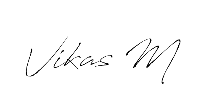 How to make Vikas M signature? Antro_Vectra is a professional autograph style. Create handwritten signature for Vikas M name. Vikas M signature style 6 images and pictures png