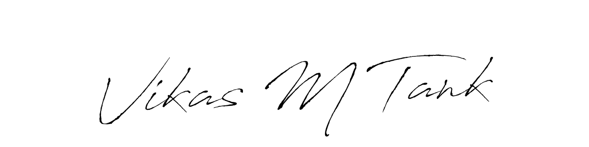 Use a signature maker to create a handwritten signature online. With this signature software, you can design (Antro_Vectra) your own signature for name Vikas M Tank. Vikas M Tank signature style 6 images and pictures png