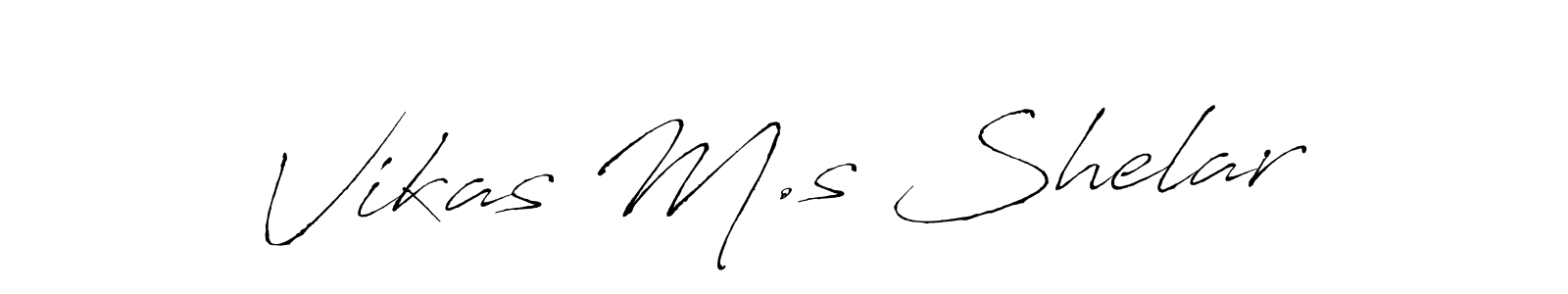 The best way (Antro_Vectra) to make a short signature is to pick only two or three words in your name. The name Vikas M.s Shelar include a total of six letters. For converting this name. Vikas M.s Shelar signature style 6 images and pictures png