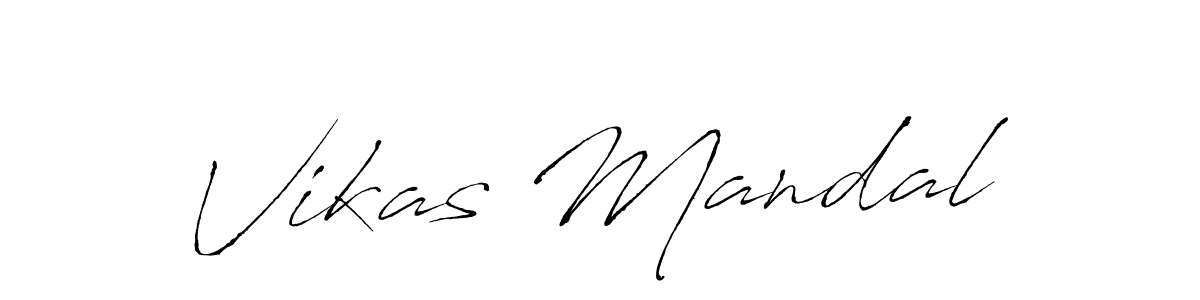 Make a beautiful signature design for name Vikas Mandal. With this signature (Antro_Vectra) style, you can create a handwritten signature for free. Vikas Mandal signature style 6 images and pictures png