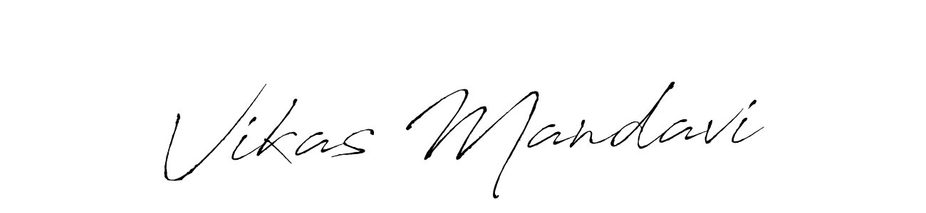 Vikas Mandavi stylish signature style. Best Handwritten Sign (Antro_Vectra) for my name. Handwritten Signature Collection Ideas for my name Vikas Mandavi. Vikas Mandavi signature style 6 images and pictures png