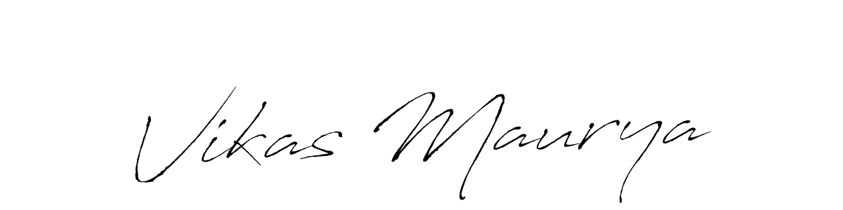 Use a signature maker to create a handwritten signature online. With this signature software, you can design (Antro_Vectra) your own signature for name Vikas Maurya. Vikas Maurya signature style 6 images and pictures png