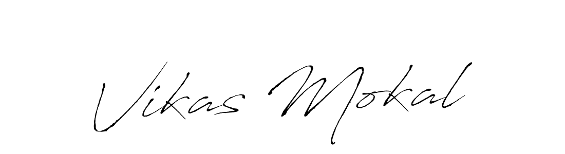 Use a signature maker to create a handwritten signature online. With this signature software, you can design (Antro_Vectra) your own signature for name Vikas Mokal. Vikas Mokal signature style 6 images and pictures png