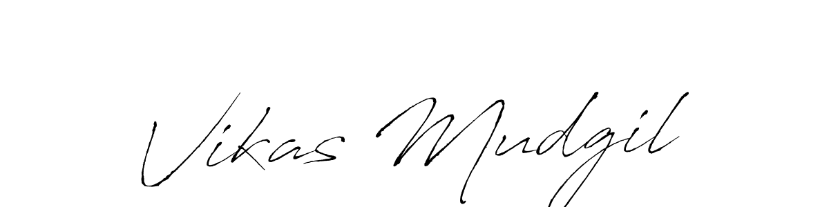 The best way (Antro_Vectra) to make a short signature is to pick only two or three words in your name. The name Vikas Mudgil include a total of six letters. For converting this name. Vikas Mudgil signature style 6 images and pictures png