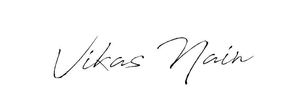 Design your own signature with our free online signature maker. With this signature software, you can create a handwritten (Antro_Vectra) signature for name Vikas Nain. Vikas Nain signature style 6 images and pictures png