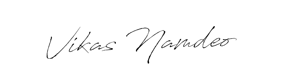 Design your own signature with our free online signature maker. With this signature software, you can create a handwritten (Antro_Vectra) signature for name Vikas Namdeo. Vikas Namdeo signature style 6 images and pictures png