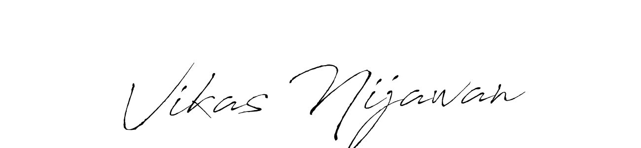 Use a signature maker to create a handwritten signature online. With this signature software, you can design (Antro_Vectra) your own signature for name Vikas Nijawan. Vikas Nijawan signature style 6 images and pictures png