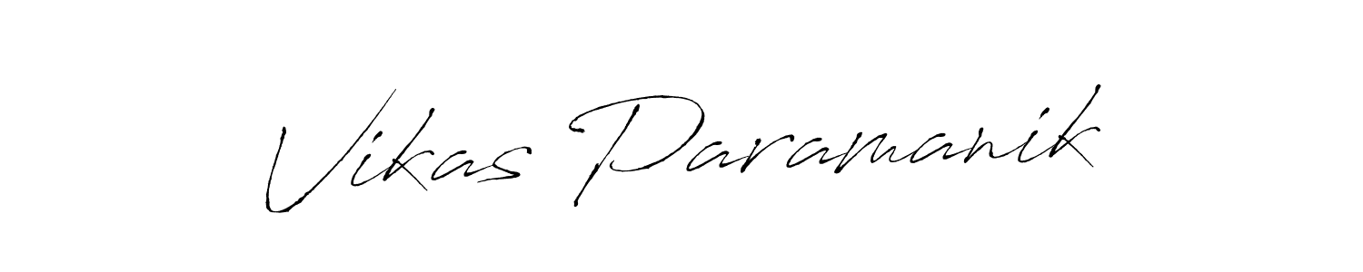 How to make Vikas Paramanik name signature. Use Antro_Vectra style for creating short signs online. This is the latest handwritten sign. Vikas Paramanik signature style 6 images and pictures png