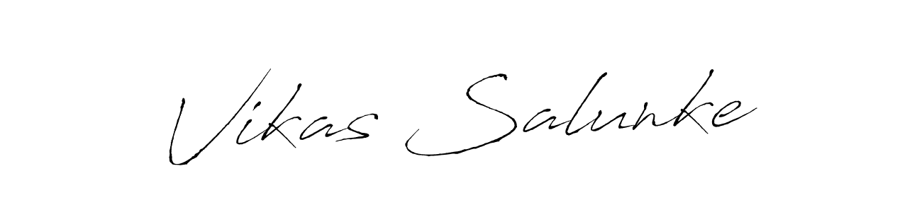 It looks lik you need a new signature style for name Vikas Salunke. Design unique handwritten (Antro_Vectra) signature with our free signature maker in just a few clicks. Vikas Salunke signature style 6 images and pictures png