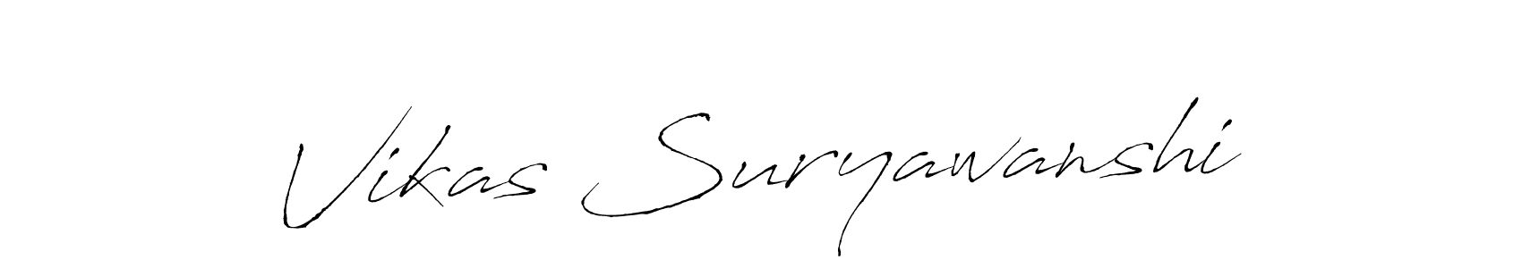 Use a signature maker to create a handwritten signature online. With this signature software, you can design (Antro_Vectra) your own signature for name Vikas Suryawanshi. Vikas Suryawanshi signature style 6 images and pictures png