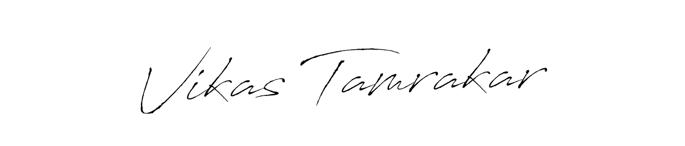 How to make Vikas Tamrakar name signature. Use Antro_Vectra style for creating short signs online. This is the latest handwritten sign. Vikas Tamrakar signature style 6 images and pictures png