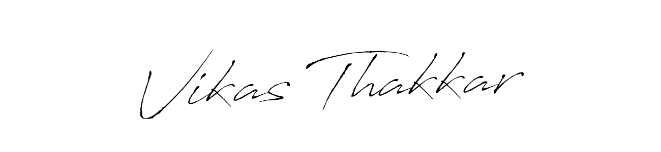 Vikas Thakkar stylish signature style. Best Handwritten Sign (Antro_Vectra) for my name. Handwritten Signature Collection Ideas for my name Vikas Thakkar. Vikas Thakkar signature style 6 images and pictures png