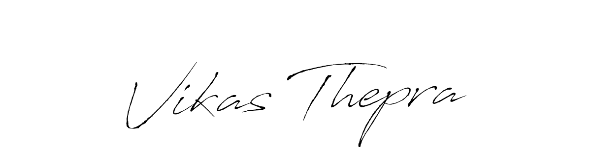 Design your own signature with our free online signature maker. With this signature software, you can create a handwritten (Antro_Vectra) signature for name Vikas Thepra. Vikas Thepra signature style 6 images and pictures png