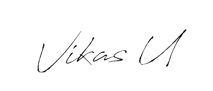 if you are searching for the best signature style for your name Vikas U. so please give up your signature search. here we have designed multiple signature styles  using Antro_Vectra. Vikas U signature style 6 images and pictures png