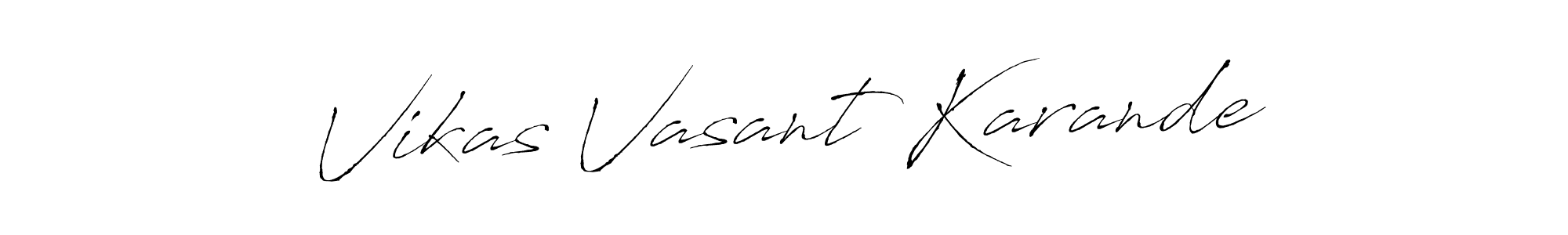 Vikas Vasant Karande stylish signature style. Best Handwritten Sign (Antro_Vectra) for my name. Handwritten Signature Collection Ideas for my name Vikas Vasant Karande. Vikas Vasant Karande signature style 6 images and pictures png