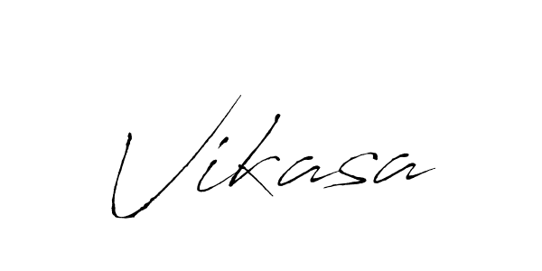 Use a signature maker to create a handwritten signature online. With this signature software, you can design (Antro_Vectra) your own signature for name Vikasa. Vikasa signature style 6 images and pictures png