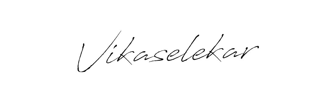 Make a beautiful signature design for name Vikaselekar. With this signature (Antro_Vectra) style, you can create a handwritten signature for free. Vikaselekar signature style 6 images and pictures png