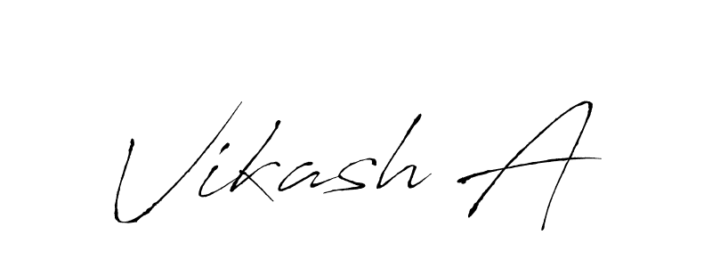 Create a beautiful signature design for name Vikash A. With this signature (Antro_Vectra) fonts, you can make a handwritten signature for free. Vikash A signature style 6 images and pictures png