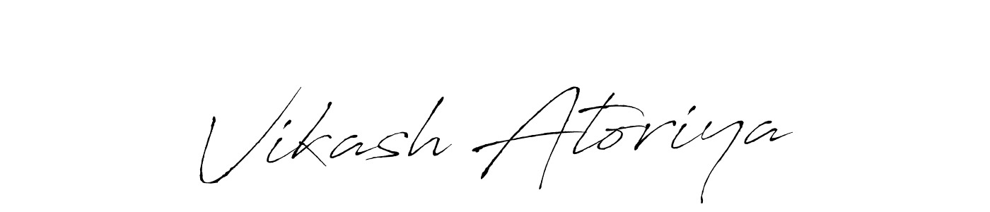 Make a beautiful signature design for name Vikash Atoriya. With this signature (Antro_Vectra) style, you can create a handwritten signature for free. Vikash Atoriya signature style 6 images and pictures png