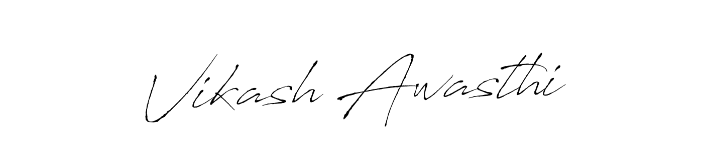 The best way (Antro_Vectra) to make a short signature is to pick only two or three words in your name. The name Vikash Awasthi include a total of six letters. For converting this name. Vikash Awasthi signature style 6 images and pictures png
