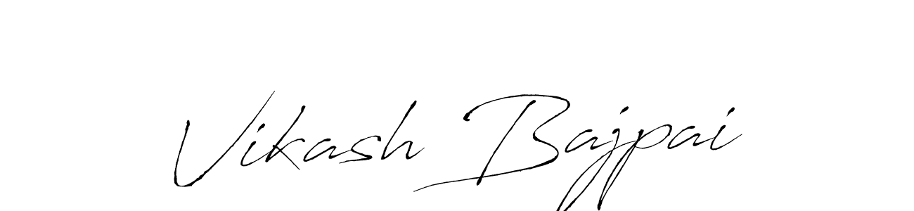 Make a beautiful signature design for name Vikash Bajpai. With this signature (Antro_Vectra) style, you can create a handwritten signature for free. Vikash Bajpai signature style 6 images and pictures png