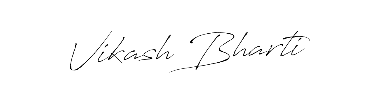 Make a beautiful signature design for name Vikash Bharti. With this signature (Antro_Vectra) style, you can create a handwritten signature for free. Vikash Bharti signature style 6 images and pictures png