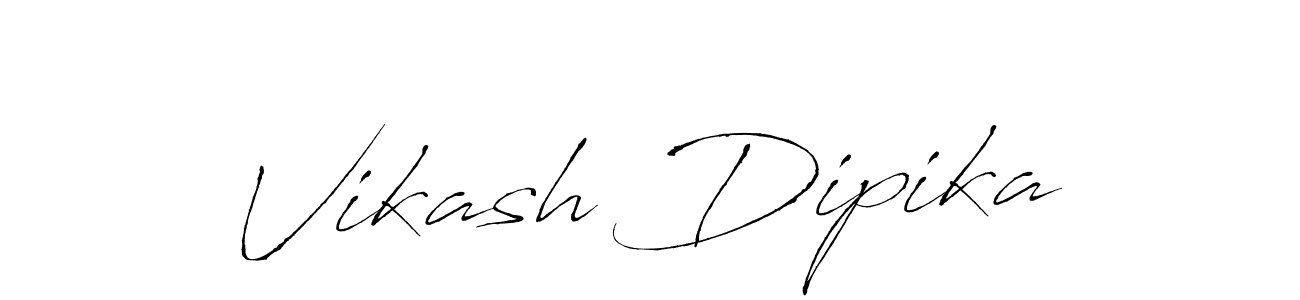 Also You can easily find your signature by using the search form. We will create Vikash Dipika name handwritten signature images for you free of cost using Antro_Vectra sign style. Vikash Dipika signature style 6 images and pictures png