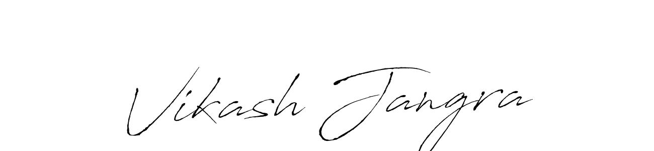Make a beautiful signature design for name Vikash Jangra. With this signature (Antro_Vectra) style, you can create a handwritten signature for free. Vikash Jangra signature style 6 images and pictures png