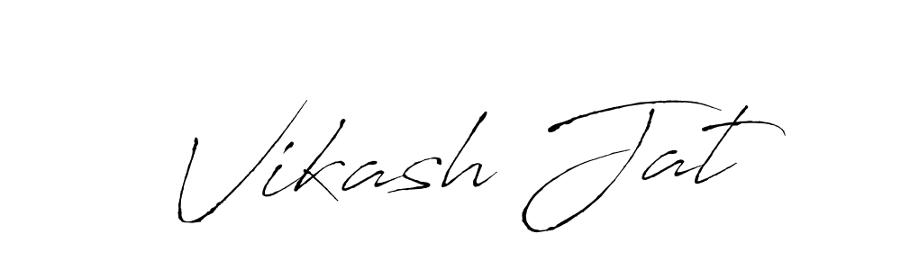 Antro_Vectra is a professional signature style that is perfect for those who want to add a touch of class to their signature. It is also a great choice for those who want to make their signature more unique. Get Vikash Jat name to fancy signature for free. Vikash Jat signature style 6 images and pictures png