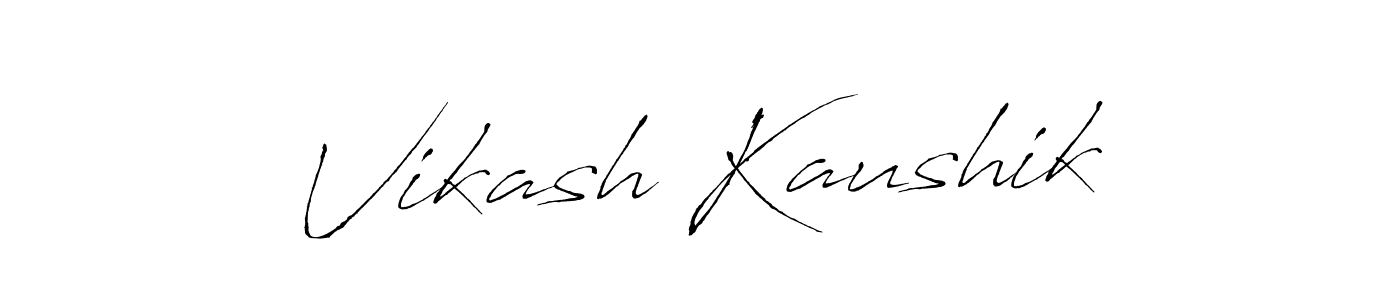 Design your own signature with our free online signature maker. With this signature software, you can create a handwritten (Antro_Vectra) signature for name Vikash Kaushik. Vikash Kaushik signature style 6 images and pictures png