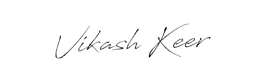 How to make Vikash Keer name signature. Use Antro_Vectra style for creating short signs online. This is the latest handwritten sign. Vikash Keer signature style 6 images and pictures png