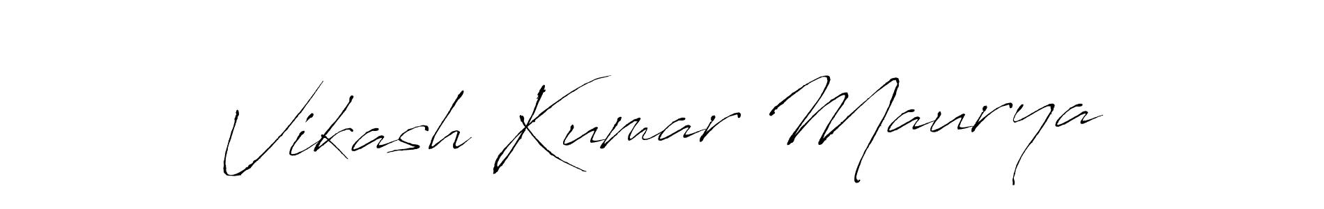 Make a beautiful signature design for name Vikash Kumar Maurya. With this signature (Antro_Vectra) style, you can create a handwritten signature for free. Vikash Kumar Maurya signature style 6 images and pictures png