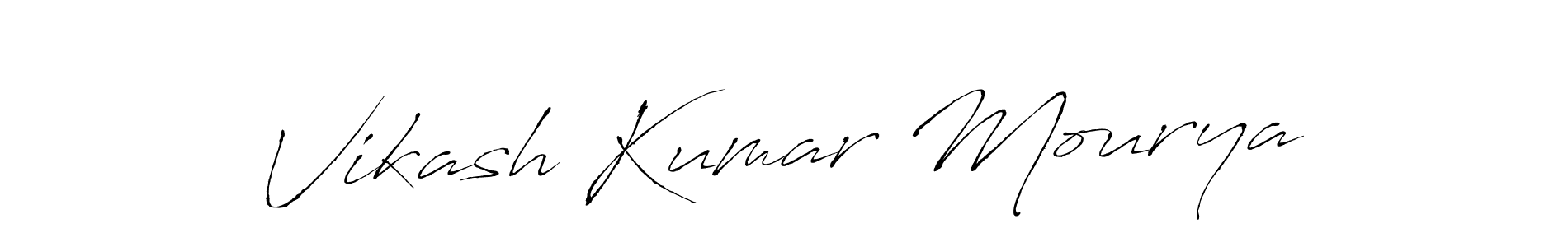 The best way (Antro_Vectra) to make a short signature is to pick only two or three words in your name. The name Vikash Kumar Mourya include a total of six letters. For converting this name. Vikash Kumar Mourya signature style 6 images and pictures png