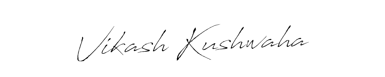 Design your own signature with our free online signature maker. With this signature software, you can create a handwritten (Antro_Vectra) signature for name Vikash Kushwaha. Vikash Kushwaha signature style 6 images and pictures png