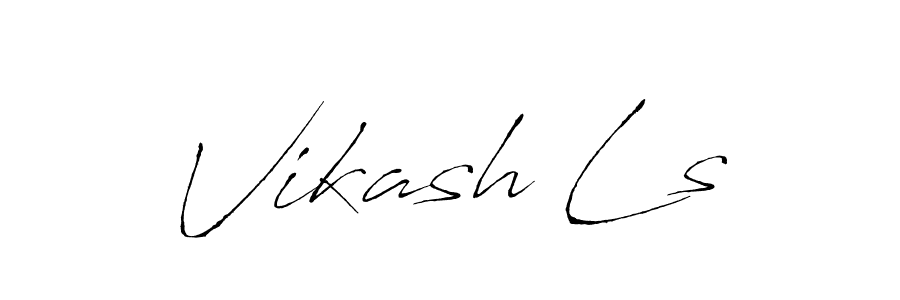 Use a signature maker to create a handwritten signature online. With this signature software, you can design (Antro_Vectra) your own signature for name Vikash Ls. Vikash Ls signature style 6 images and pictures png