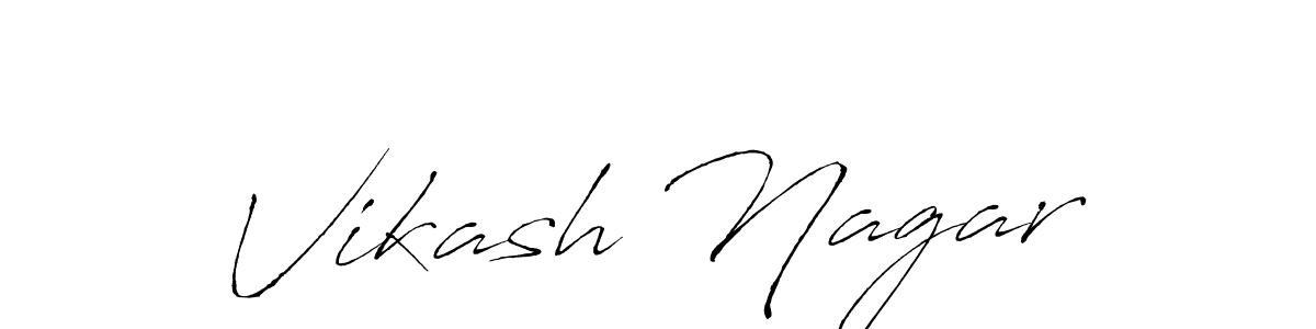 Vikash Nagar stylish signature style. Best Handwritten Sign (Antro_Vectra) for my name. Handwritten Signature Collection Ideas for my name Vikash Nagar. Vikash Nagar signature style 6 images and pictures png