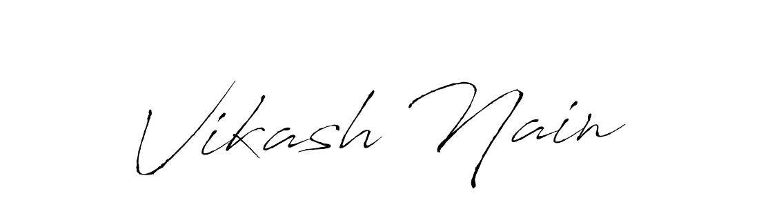 Design your own signature with our free online signature maker. With this signature software, you can create a handwritten (Antro_Vectra) signature for name Vikash Nain. Vikash Nain signature style 6 images and pictures png